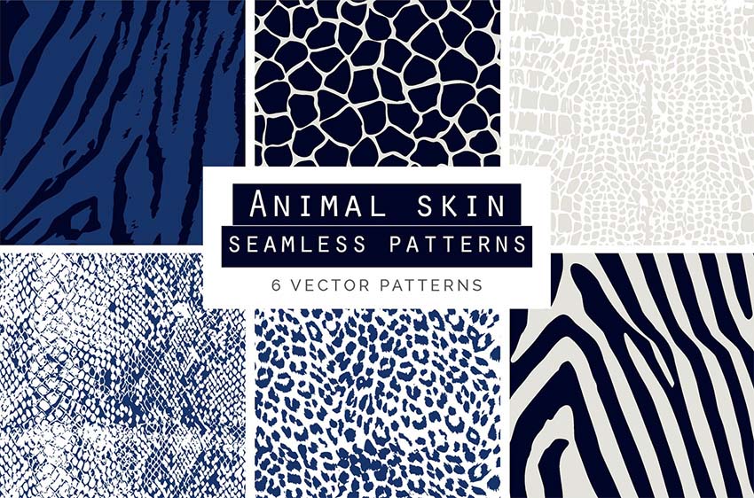 Animal Skin Seamless Vector Patterns for the Best Digital Scrapbook